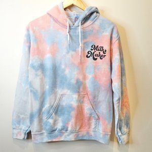 The Little Milk Bar Milk Maker Cotton Candy Tie Dye Hoodie, Size Small